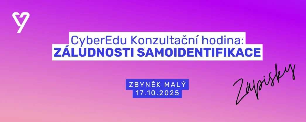 Zbyněk Malý během webináře CyberEdu vysvětluje praktický postup samoidentifikace podle nového zákona o kybernetické bezpečnosti.
