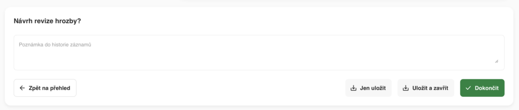 tlalčítka Jen uložit a Uložit a zavřít